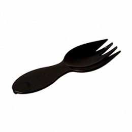 Вилка-ложка одноразовая 80мм, черная (1/50/500)
