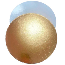 Подложка картонная круглая №26 усиленная 3,5 мм золото/белый жемчуг  (1/10)