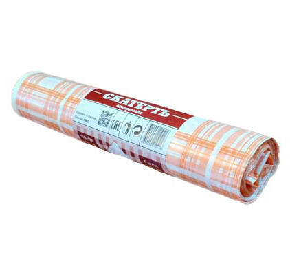 Скатерть 110*180 КЛЕТКА оранж (1*5/20рул)