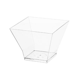 Чашка "Средняя пагода" 80*80мм 200мл прозрачная (1*12/20уп)