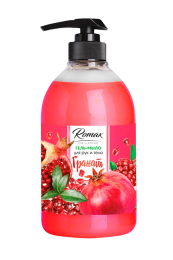 Гель-мыло для рук и тела "Romax" Гранат 1л. (1/8)