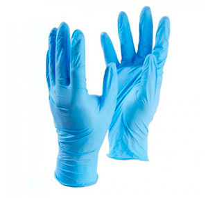 Перчатки нитриловые голубые L (1*100/10уп)