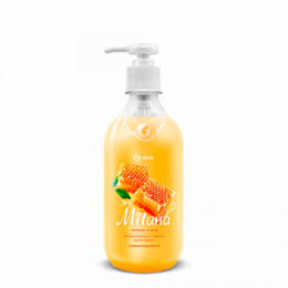 Жидкое крем-мыло "GRASS" 0,5л Молоко и мед (1/15)