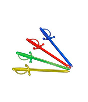 Пика "Шпага" цветные (1*500/20уп)