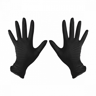 Перчатки нитриловые ЧЕРНЫЕ L (1*100/10уп)