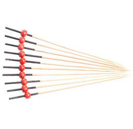 Пика "Жемчуг" красный 12см, бамбук (1*100/40уп)