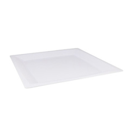 Тарелка квадратная 210мм плоская белая (1*3)