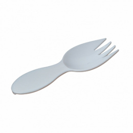 Вилка-ложка одноразовая 80мм, белая (1/50/500)