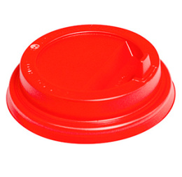 АКЦИЯ Крышка для стакана с закрытым питейником d-80 красная (1*100/10уп)