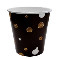 Набор стаканов карт. 250мл "Вечеринка", черный (1*6/144уп)